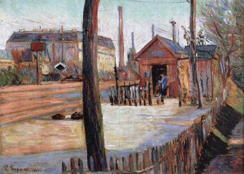 Paul Signac the jun ction at bois colombes oil painting picture